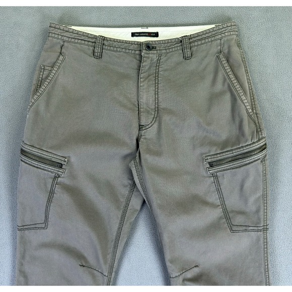 John Varvatos Cargo Pants 32x32 Green Grey Distressed Quiet Luxury Minimalist - Picture 5 of 12